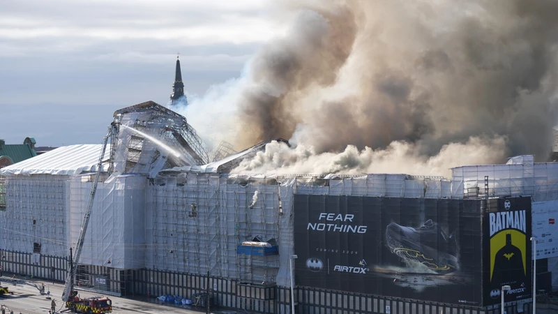 Blaze Devours Historic Copenhagen Stock Exchange Spire